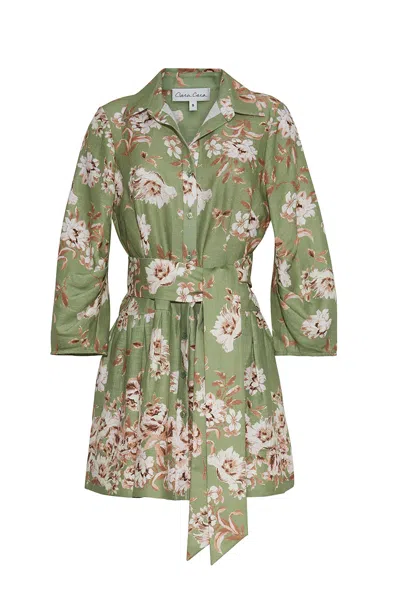 Cara Cara New York Raya Mini Dress In Farfella Sage