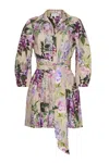 Cara Cara New York Raya Mini Dress In Wisteria Ginger Root