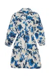 Cara Cara New York Robin Dress In Altha Flora Stone