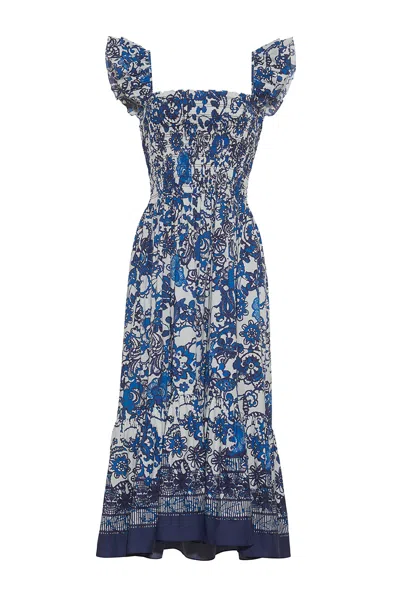 Cara Cara New York Ruby Dress In Dentelle Blue