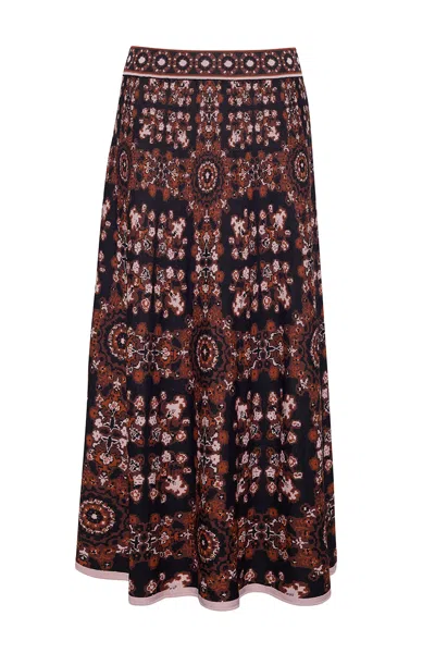 Cara Cara New York Sandrine Skirt In Black Rita Tile