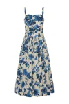 Cara Cara New York Santiago Dress In Altha Flora Stone