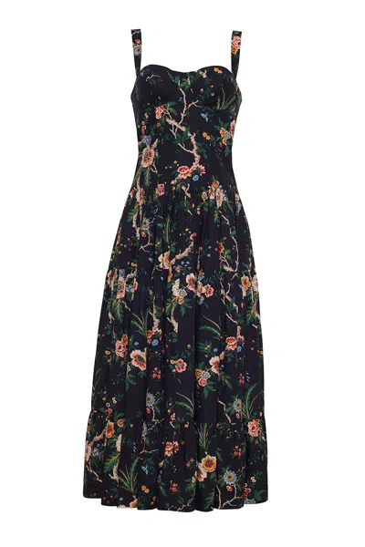 Cara Cara New York Santiago Dress In Chintz Black
