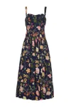 Cara Cara New York Santiago Dress In Stems Evening Blue