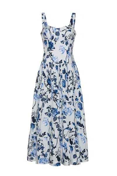 Cara Cara New York Santiago Dress In Stems Navy