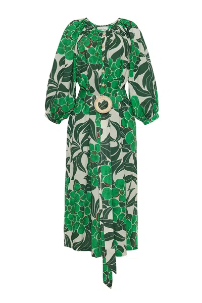 Cara Cara New York Simone Dress In Palm Beach Green