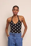 Cara Cara New York Tanya Top In Spot Black Egret