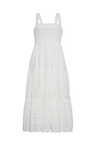 Cara Cara New York Taormina Dress In Bria Eyelet Ivory
