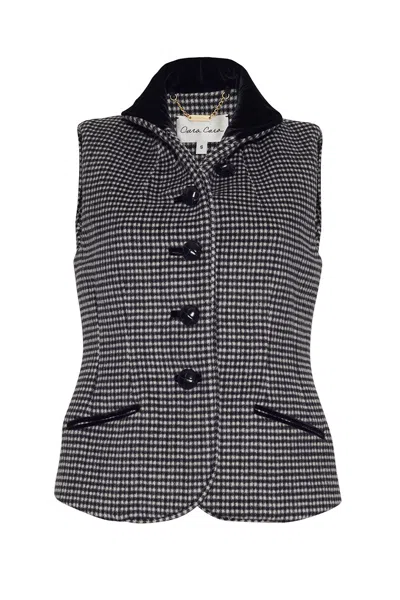 Cara Cara New York Vora Vest In Check Plaid