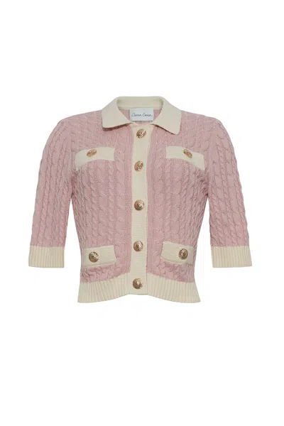 Cara Cara New York Willow Top In Pink Cable