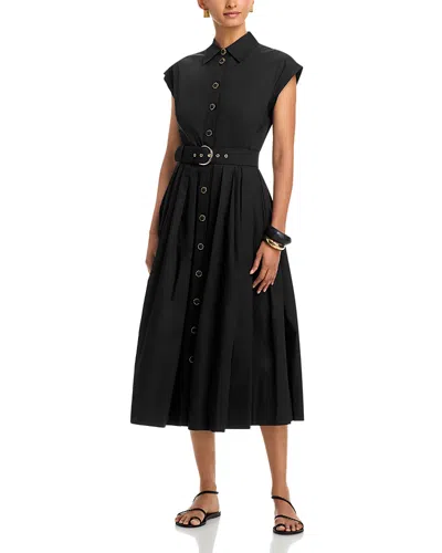Cara Cara Octavia Floral Cap-sleeve Dress In Black
