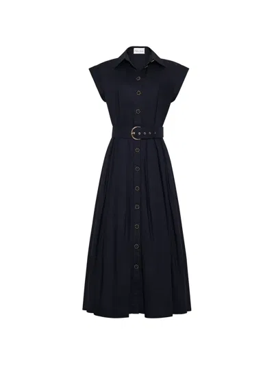 Cara Cara Octavia Belted Midi Dress In Black