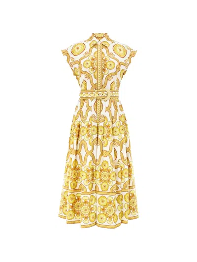 Cara Cara Octavia Midi Dress In Yellow