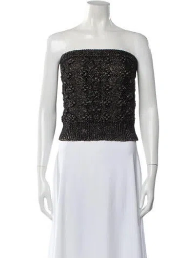 Pre-owned Cara Cara One-shoulder Sweater In Black
