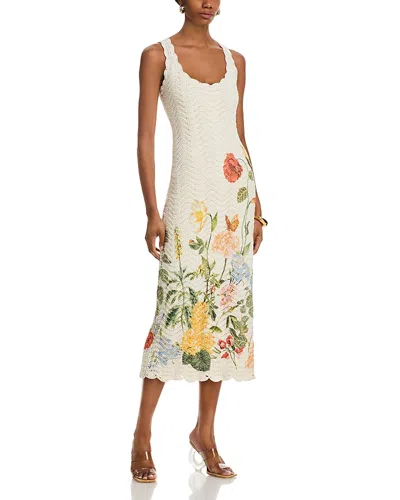CARA CARA OREL FLORAL SCALLOPED DRESS