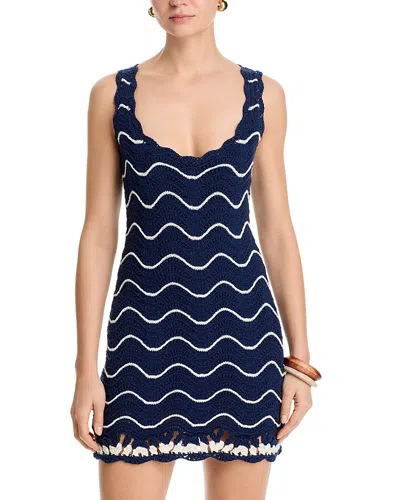 Cara Cara Orel Wave Crochet Mini Dress In Multi