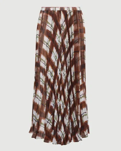 Cara Cara Otta Pleated Plaid Maxi Skirt In Multi