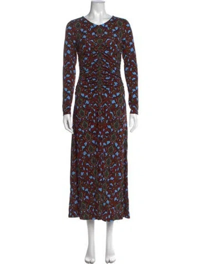 Pre-owned Cara Cara Paisley Print Long Dress W/ Tags In Multi