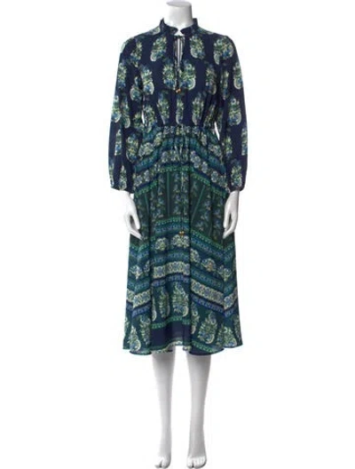 Pre-owned Cara Cara Paisley Print Midi Length Dress In Multi