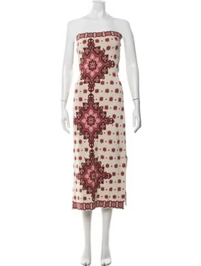 Pre-owned Cara Cara Paisley Print Midi Length Dress In Multicolor