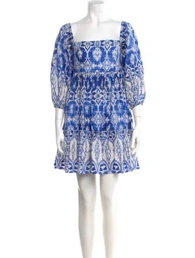 Pre-owned Cara Cara Paisley Print Mini Dress In Blue