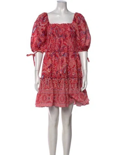 Pre-owned Cara Cara Paisley Print Mini Dress In Multi