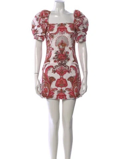Pre-owned Cara Cara Paisley Print Mini Dress In Red