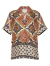 Cara Cara Paisley-print Short-sleeve Top In Brown
