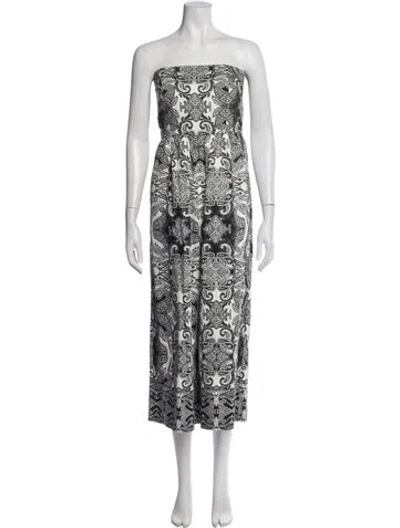 Pre-owned Cara Cara Paisley Print Strapless Jumpsuit In Multi