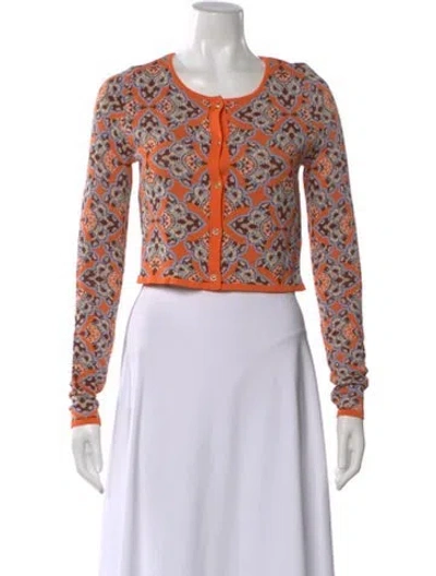 Pre-owned Cara Cara Patterned Crew Neck Sweater In Multi