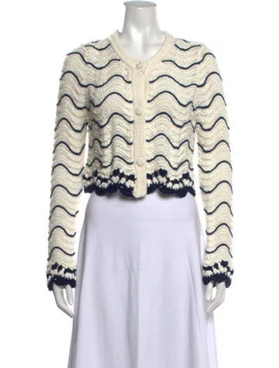 Pre-owned Cara Cara Patterned Crew Neck Sweater In Neutrals