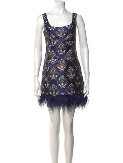 Pre-owned Cara Cara Patterned Mini Dress In Multi
