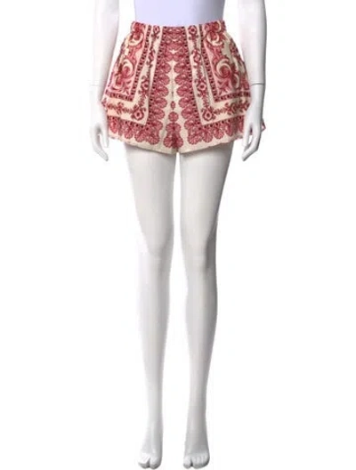 Pre-owned Cara Cara Patterned Mini Shorts In Yellow