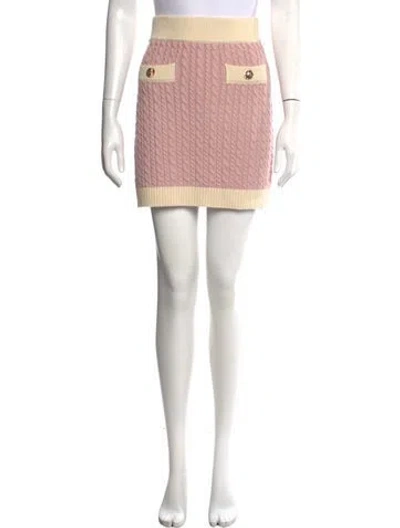 Pre-owned Cara Cara Patterned Mini Skirt W/ Tags In Pink