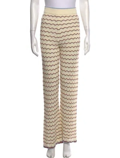 Pre-owned Cara Cara Patterned Wide Leg Pants W/ Tags In Neutrals