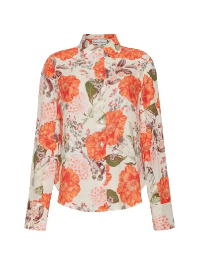 Cara Cara Perfect Floral-pattern Shirt In Orange