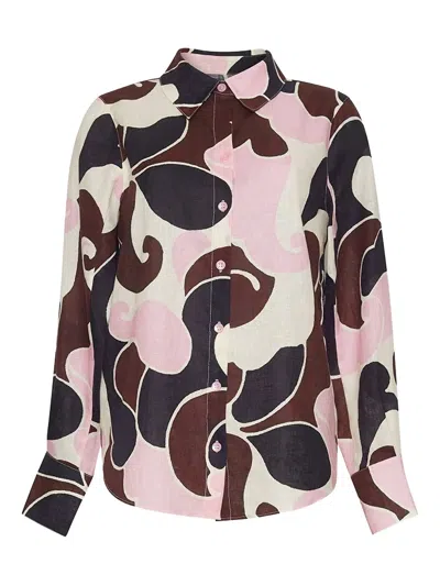 Cara Cara Perfect Printed Shirt In Pink