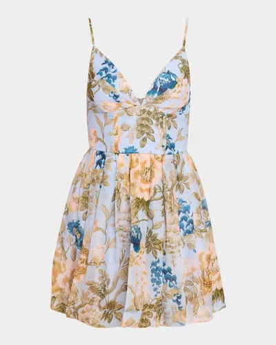 Cara Cara Miro Floral-print Mini Dress In Multi
