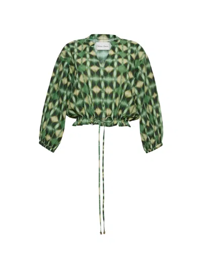 Cara Cara Perrin Geometric-print Blouse In Multi