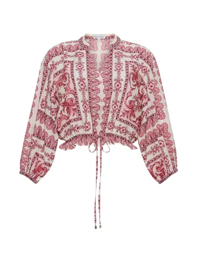 Cara Cara Perrin Printed Shirt In Pink