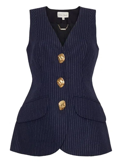 CARA CARA PINSTRIPE SLEEVELESS VEST