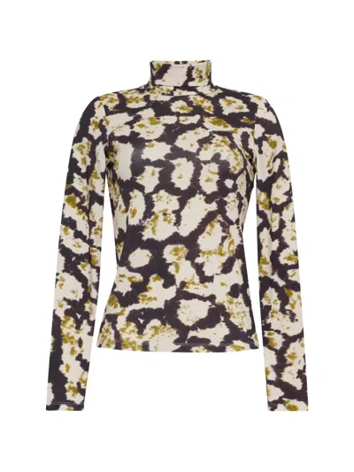 Cara Cara Piper Spotted-print Turtleneck Top In Neutral
