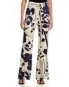 Cara Cara Pisa Printed Flared Pants In Black