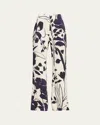 Cara Cara Pisa Printed Flared Pants In Blue