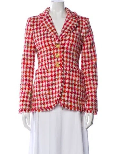 Pre-owned Cara Cara Plaid Print Blazer In Multi