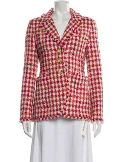 Pre-owned Cara Cara Plaid Print Blazer In Multi