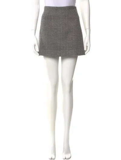 Pre-owned Cara Cara Plaid Print Mini Skirt W/ Tags In Black