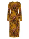 Cara Cara Pleated Floral-print Midi Day Dress In Multi