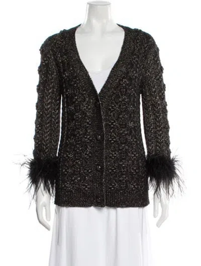 Pre-owned Cara Cara Plunge Neckline Sweater In Multi