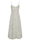 Cara Cara Polka-dot Midi Dress In White